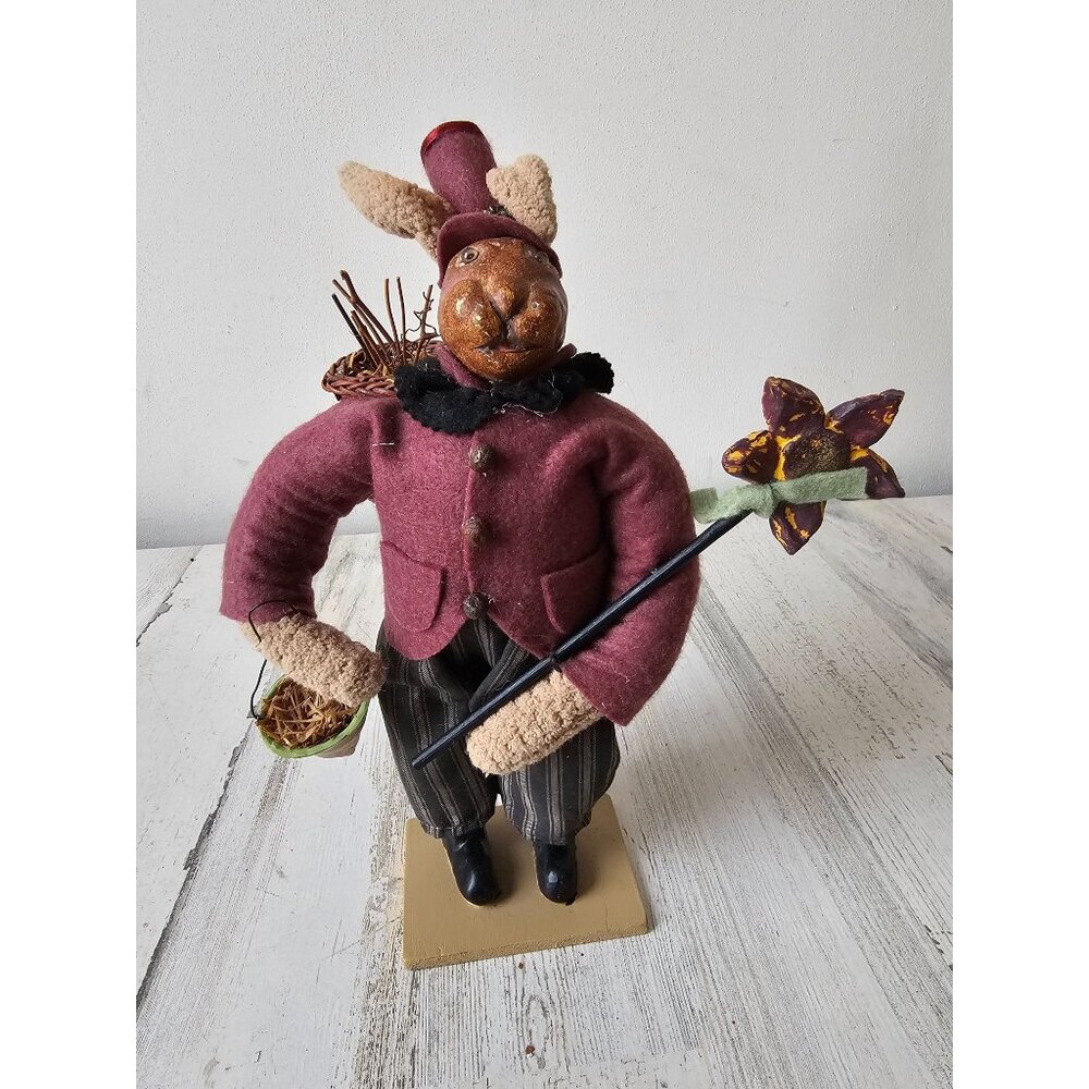 Esc trading cody? Easter Bunny pinwheel basket rabbit spring decor‎ top hat